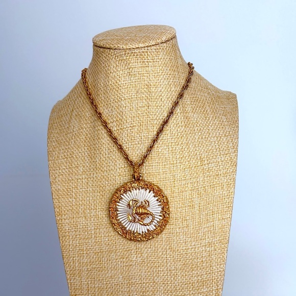 D’orlan Jewelry - D’Orlan Vintage 1970s Astrology Necklace - Scorpio - Signed & Numbered